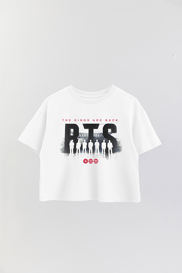 REMERA CROP ESTAMPADA BTS 13