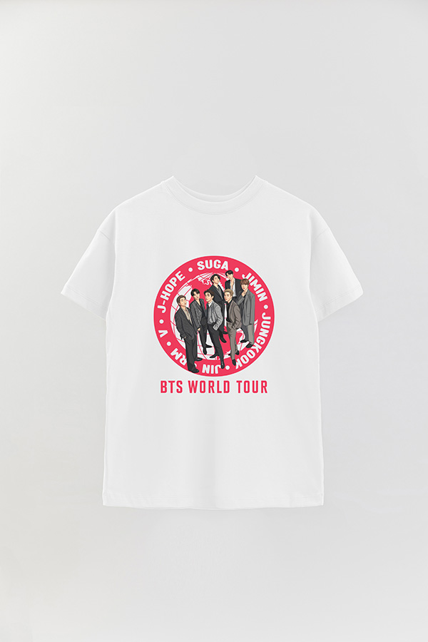 REMERA OVER ESTAMPADA BTS 12