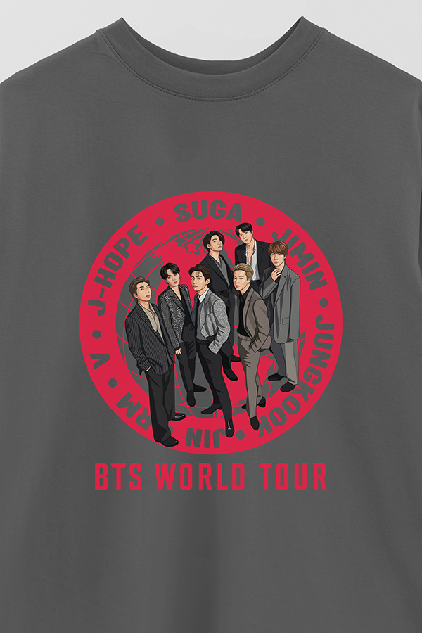 REMERA OVER ESTAMPADA BTS 12