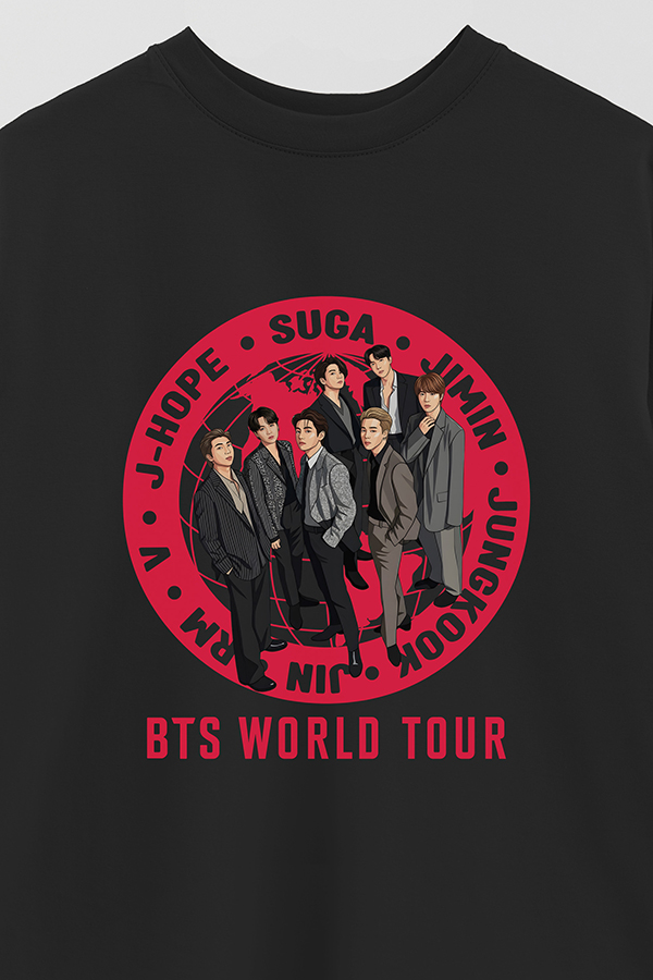 REMERA OVER ESTAMPADA BTS 12