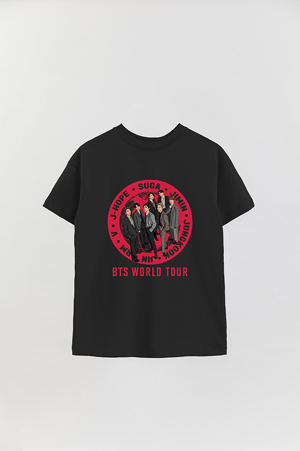 REMERA OVER ESTAMPADA BTS 12