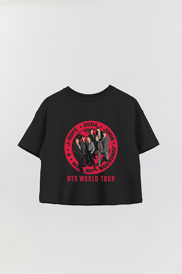 REMERA CROP ESTAMPADA BTS 12