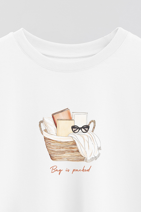 REMERA CROP ESTAMPADA COASTAL BAG IS PACKED