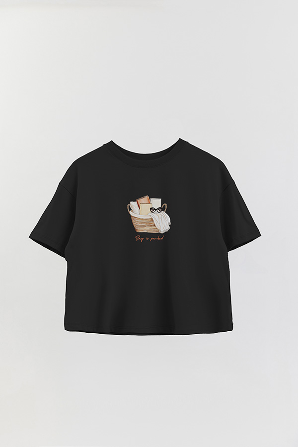 REMERA CROP ESTAMPADA COASTAL BAG IS PACKED