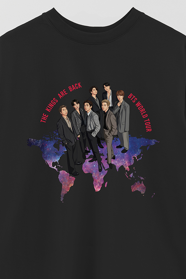 REMERA OVER ESTAMPADA BTS 11