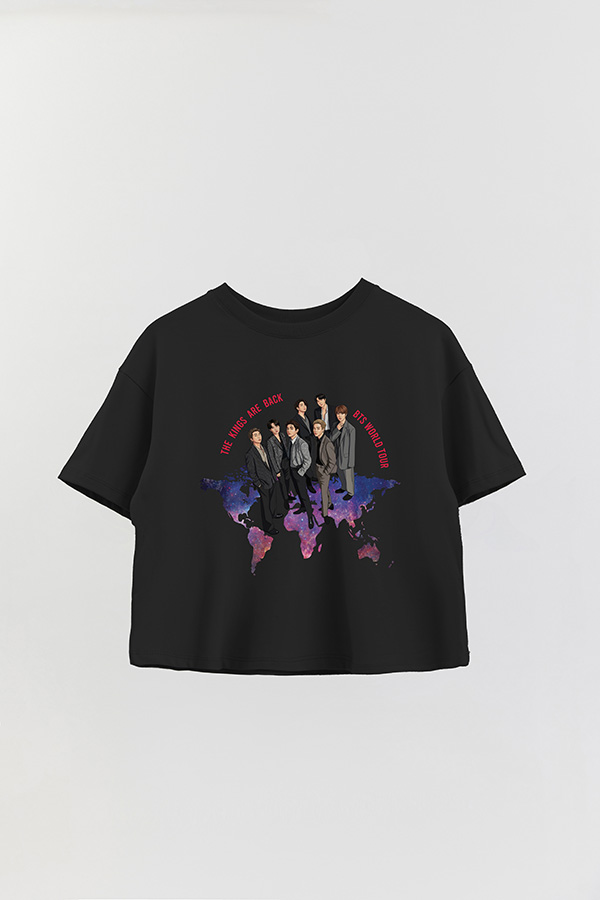 REMERA CROP ESTAMPADA BTS 11