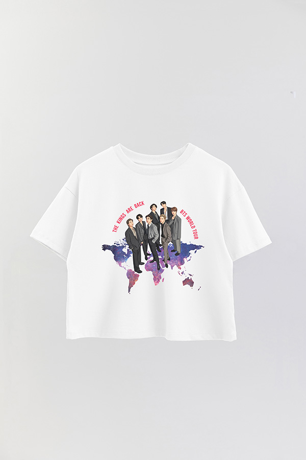 REMERA CROP ESTAMPADA BTS 11