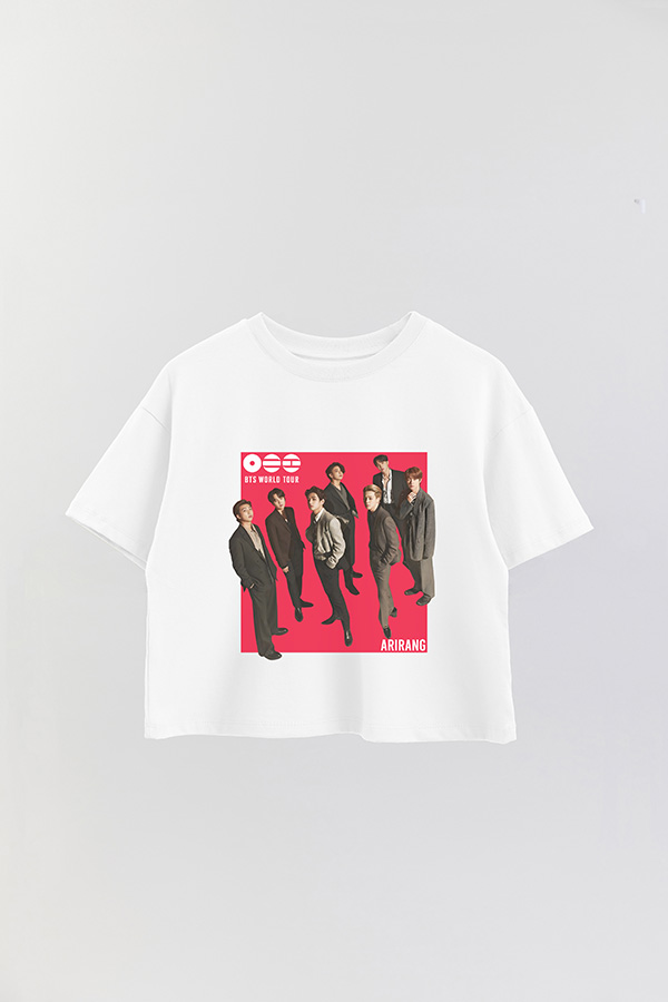 REMERA CROP ESTAMPADA BTS 5
