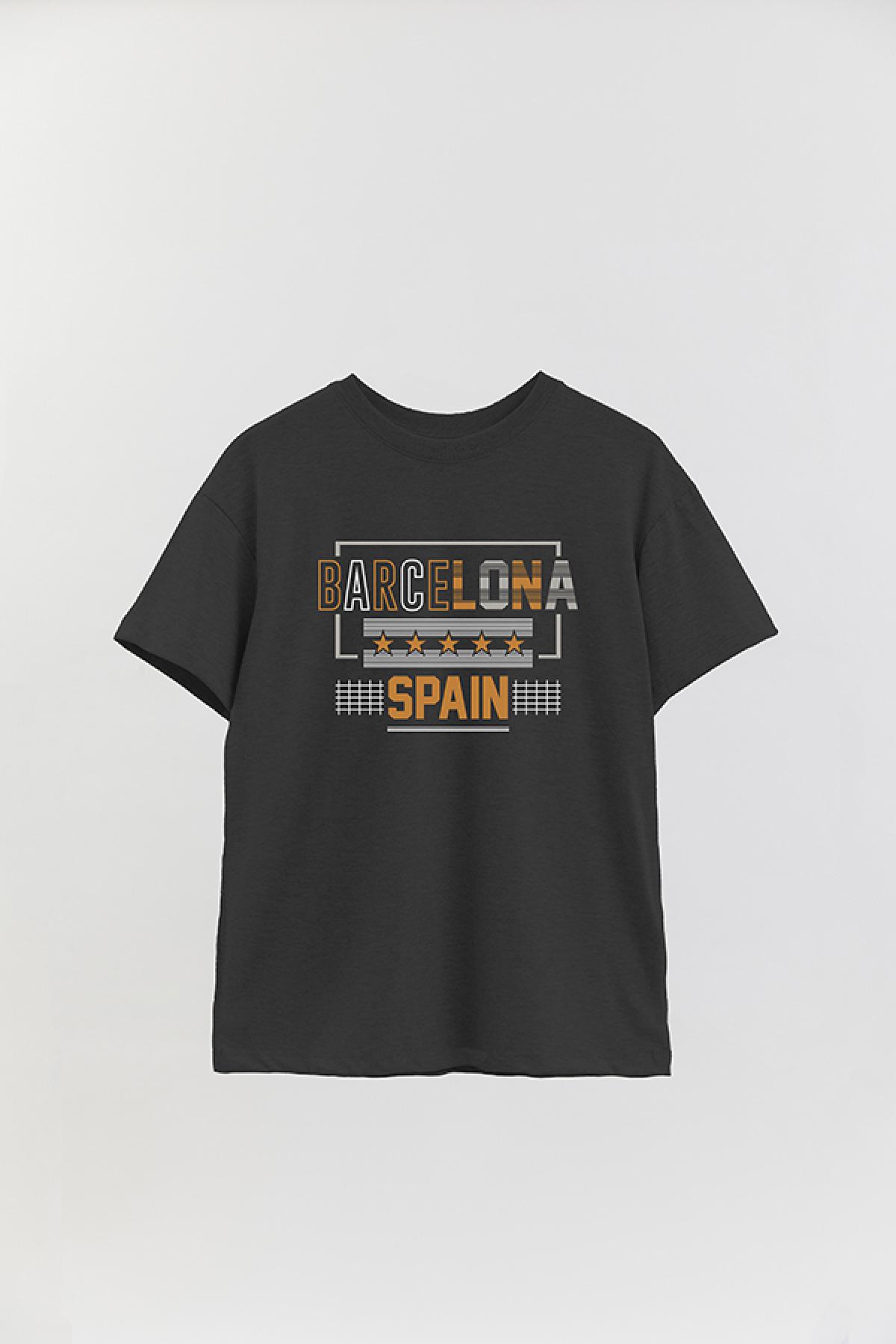 REMERA OVER ESTAMPADA CT BARCELONA