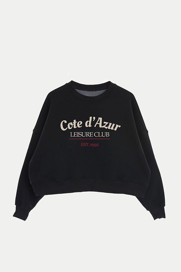 BUZO CROP ESTAMPADO VARSITY COTE D'AZUR