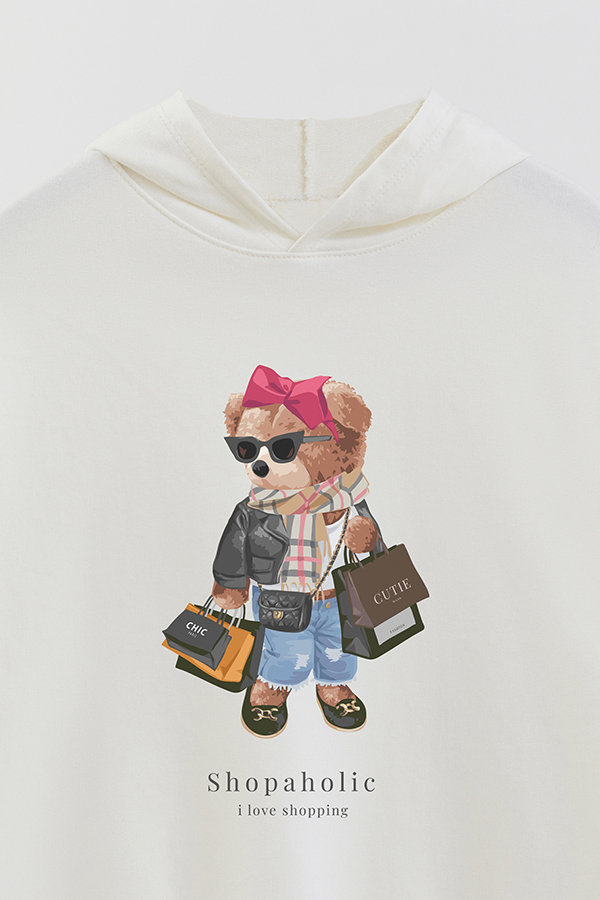 HOODIE RUSTICO KID TEDDY I LOVE SHOPPING