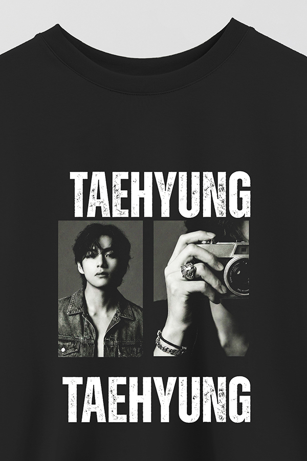 REMERA CROP ESTAMPADA BTS HT TAEHYUNG