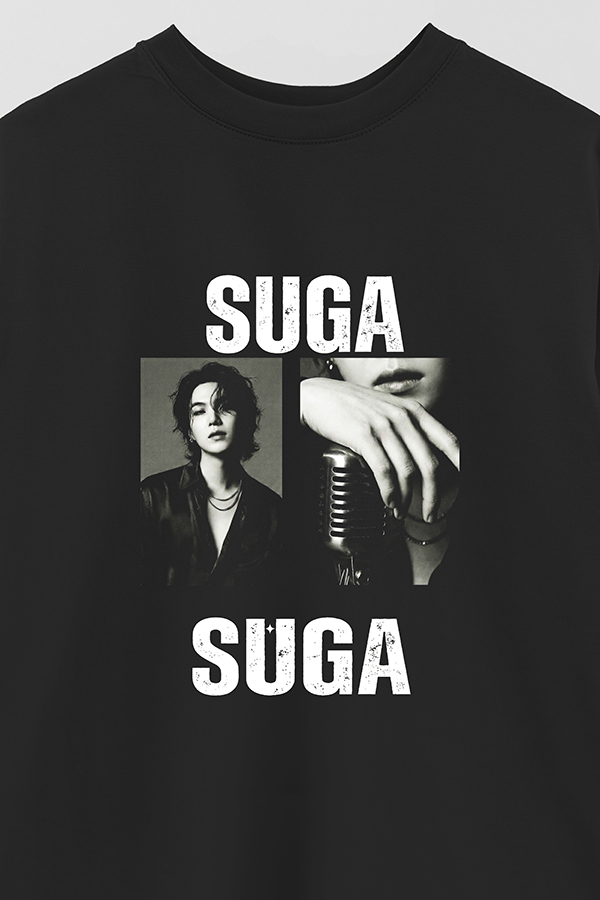 REMERA OVER ESTAMPADA BTS HT SUGA