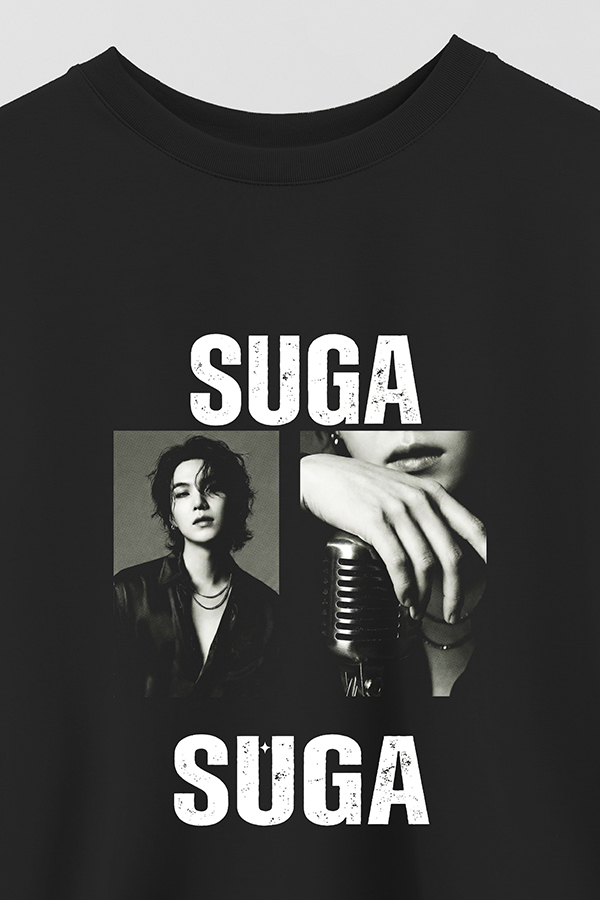 REMERA CROP ESTAMPADA BTS HT SUGA