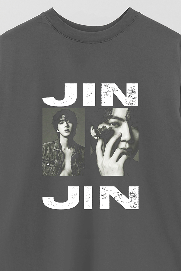 REMERA OVER ESTAMPADA BTS HT JIN