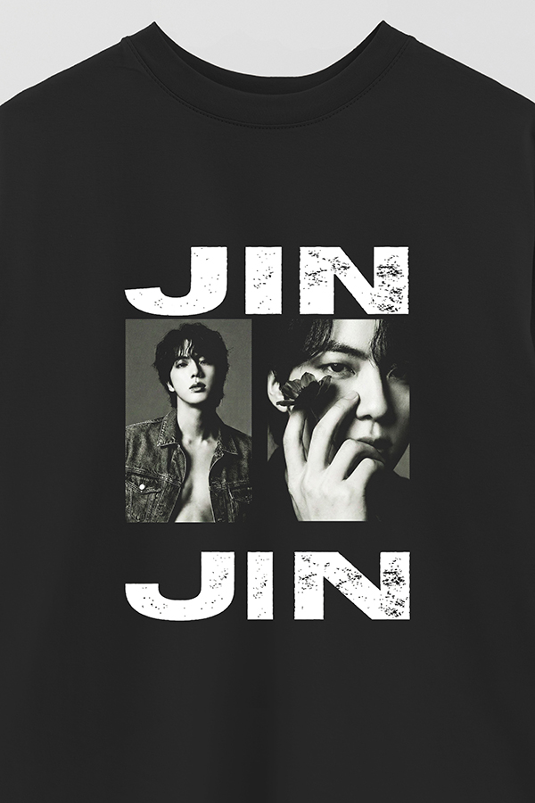 REMERA OVER ESTAMPADA BTS HT JIN