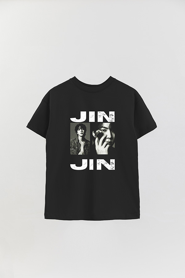 REMERA OVER ESTAMPADA BTS HT JIN