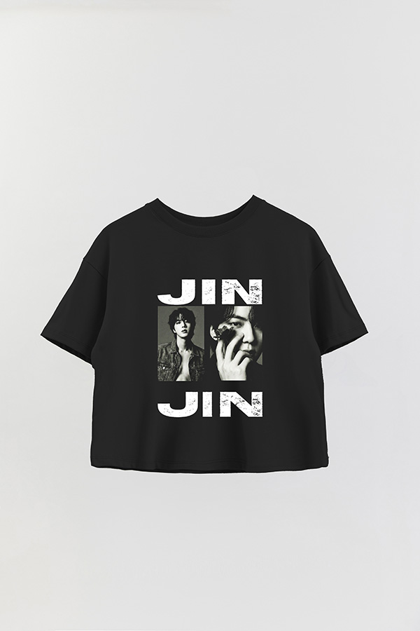 REMERA CROP ESTAMPADA BTS HT JIN