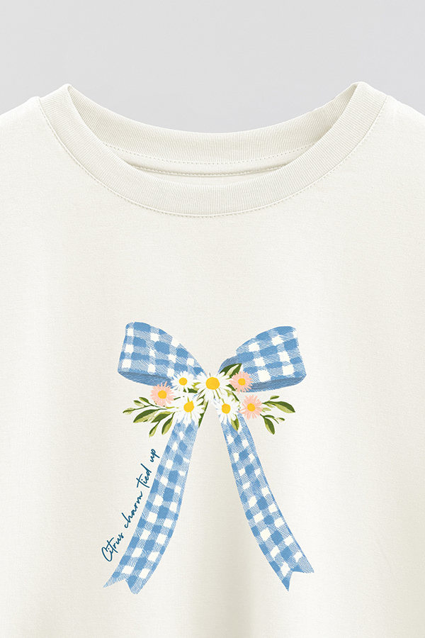 REMERA CROP ESTAMPADA COASTAL CITRUS CHARM