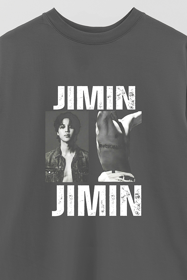 REMERA OVER ESTAMPADA BTS HT JIMIN