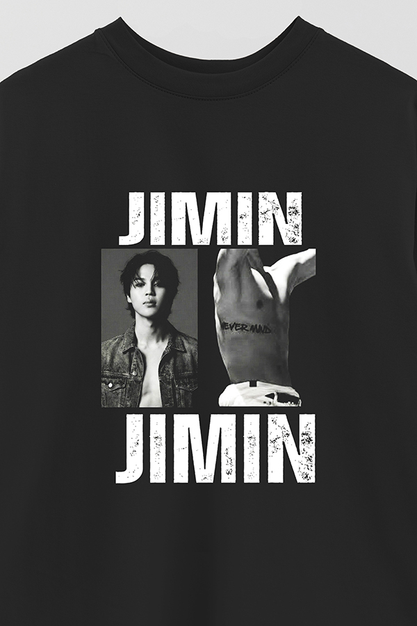 REMERA OVER ESTAMPADA BTS HT JIMIN
