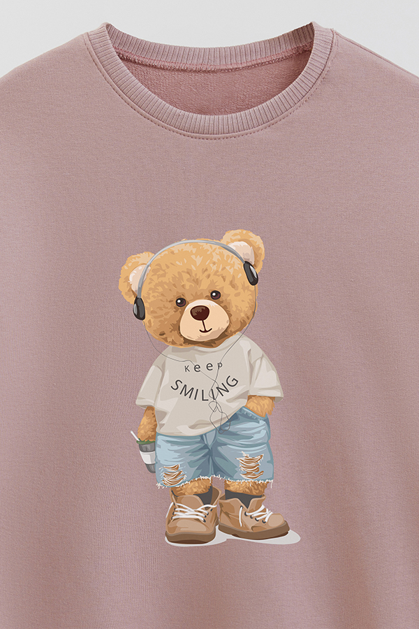 BUZO RUSTICO KIDS TEDDY KEEP SMILING