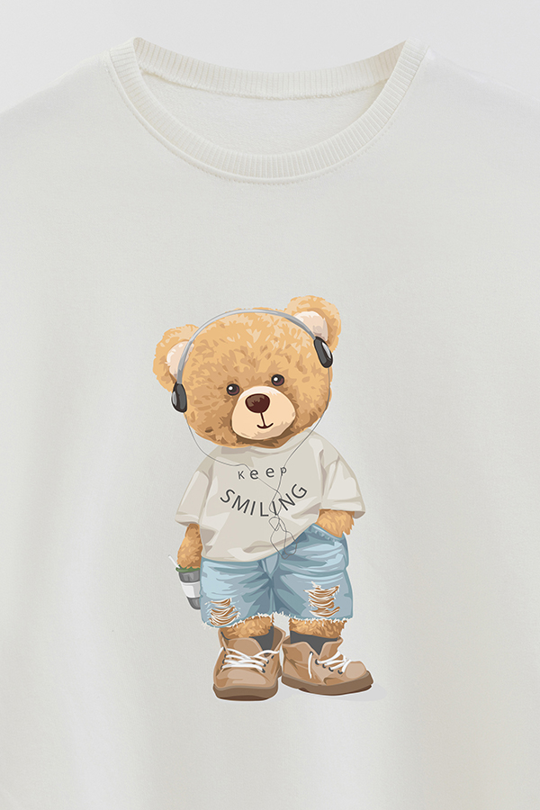 BUZO RUSTICO KIDS TEDDY KEEP SMILING