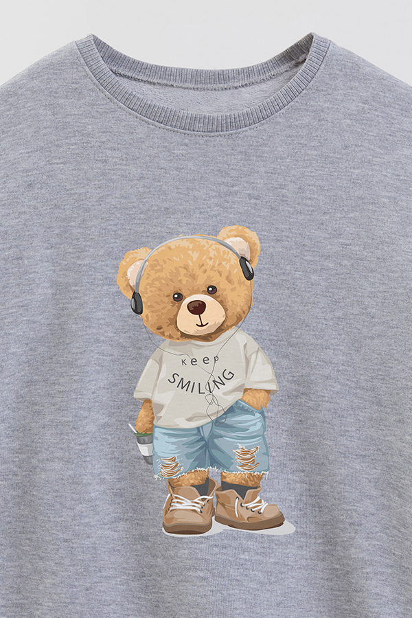 BUZO RUSTICO KIDS TEDDY KEEP SMILING