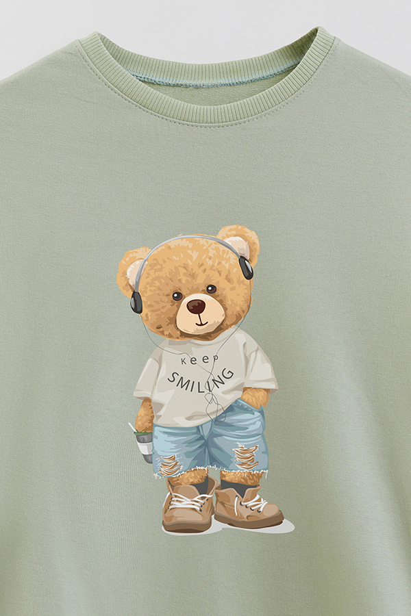 BUZO RUSTICO KIDS TEDDY KEEP SMILING