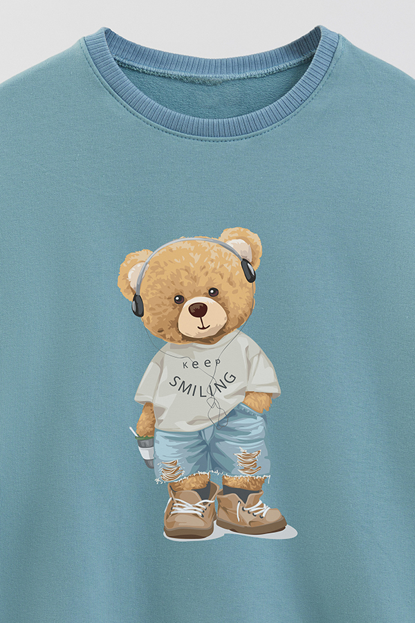 BUZO RUSTICO KIDS TEDDY KEEP SMILING