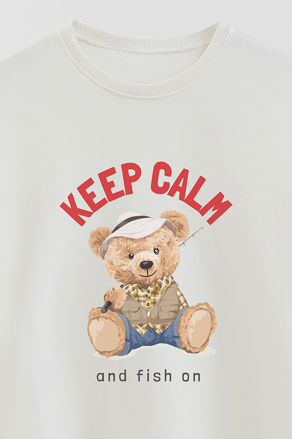 BUZO RUSTICO KIDS TEDDY KEEP CALM