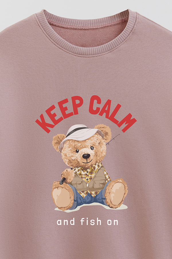 BUZO RUSTICO KIDS TEDDY KEEP CALM
