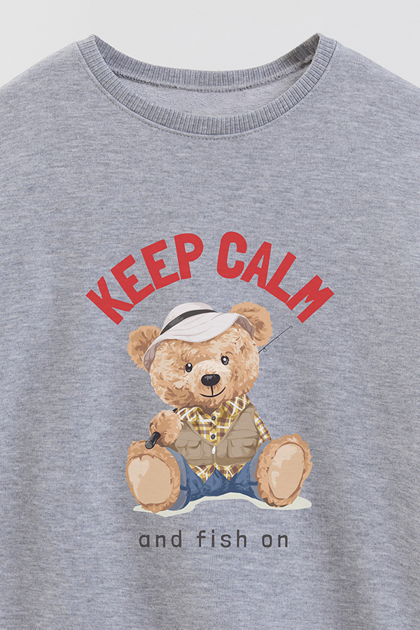 BUZO RUSTICO KIDS TEDDY KEEP CALM
