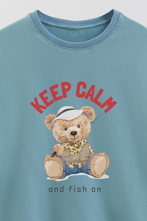BUZO RUSTICO KIDS TEDDY KEEP CALM