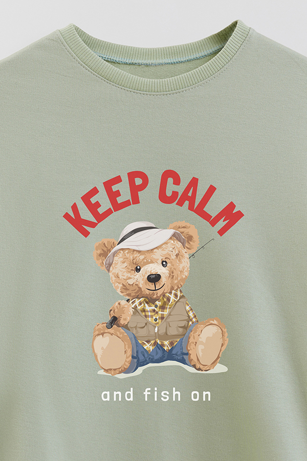 BUZO RUSTICO KIDS TEDDY KEEP CALM
