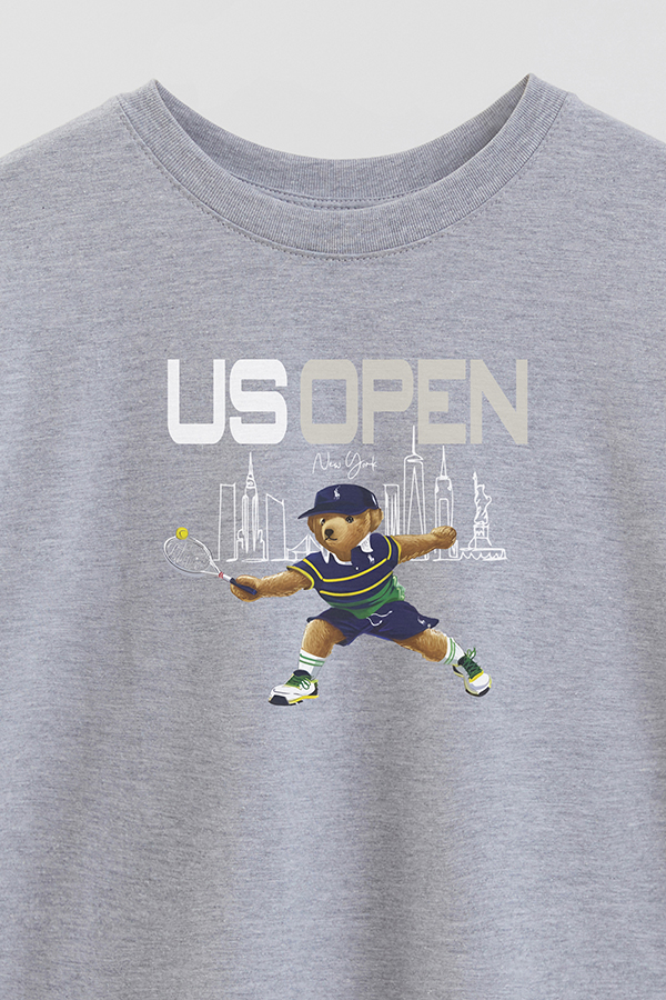 REMERA OVER ESTAMPADA UNISEX BEAR US OPEN