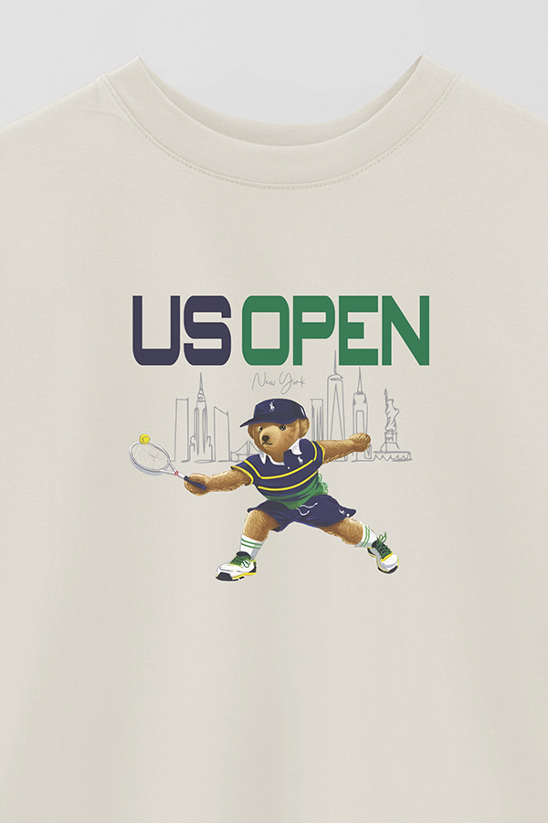 REMERA OVER ESTAMPADA UNISEX BEAR US OPEN