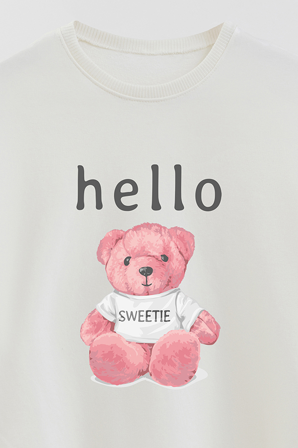 BUZO RUSTICO KIDS TEDDY HELLO SWEETIE