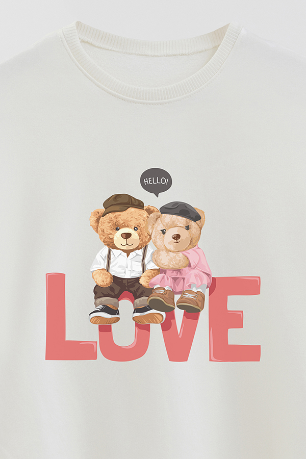 BUZO RUSTICO KIDS TEDDY HELLO LOVE
