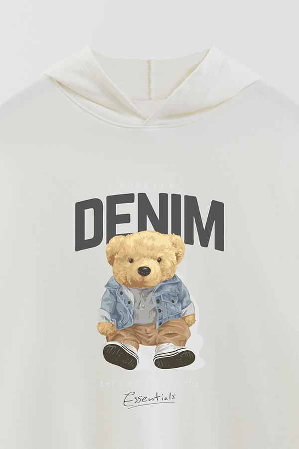 HOODIE RUSTICO KID TEDDY FOREVER DENIM