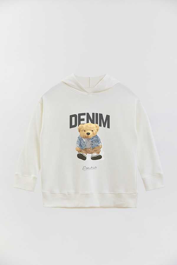HOODIE RUSTICO KID TEDDY FOREVER DENIM