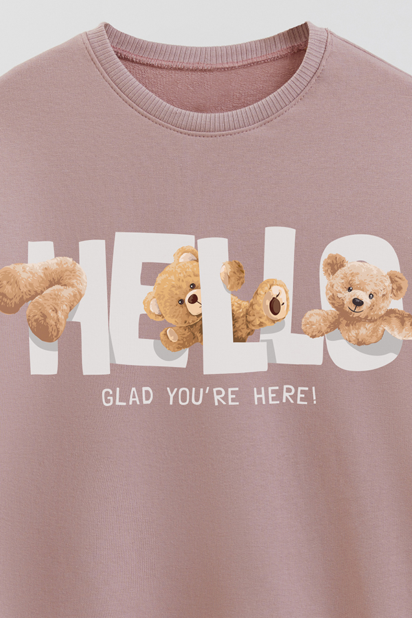 BUZO RUSTICO KIDS TEDDY HELLO GLAD