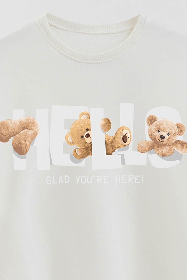 BUZO RUSTICO KIDS TEDDY HELLO GLAD