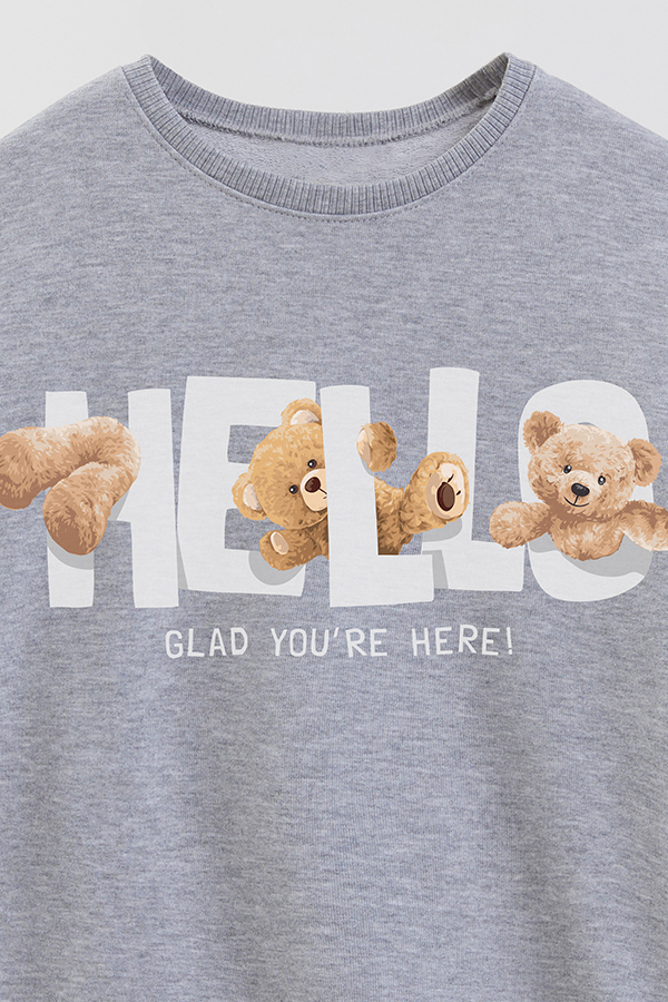 BUZO RUSTICO KIDS TEDDY HELLO GLAD