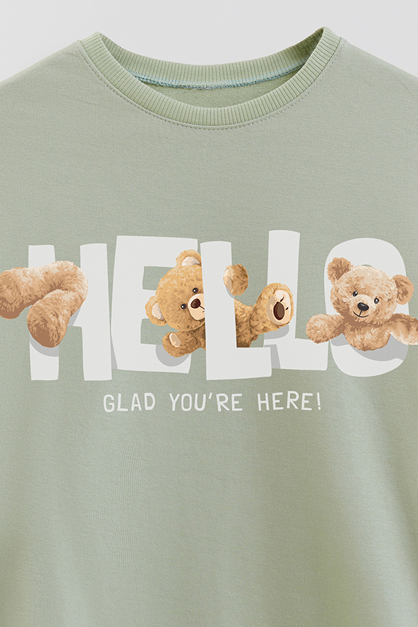 BUZO RUSTICO KIDS TEDDY HELLO GLAD
