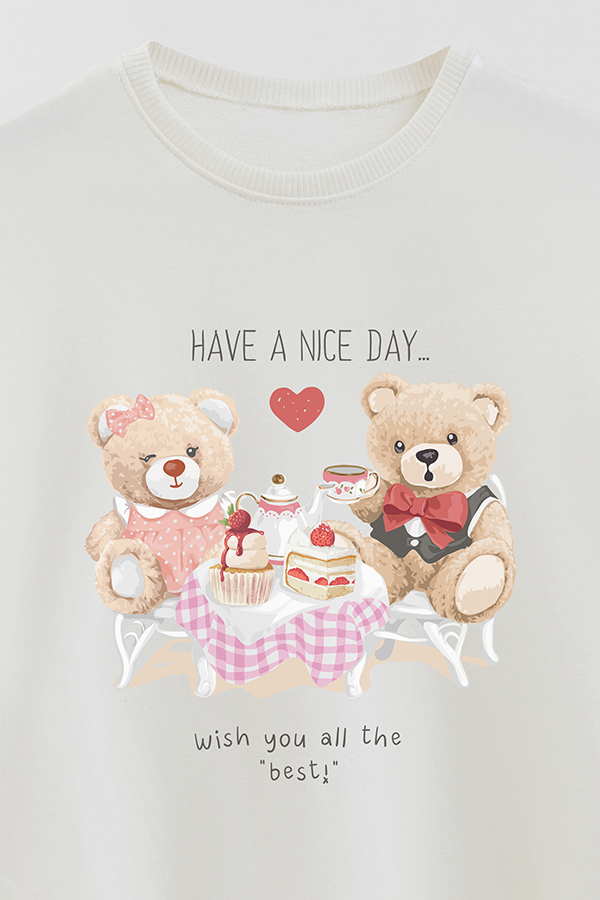 BUZO RUSTICO KIDS TEDDY HAVE A NICE DAY