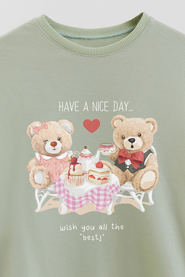 BUZO RUSTICO KIDS TEDDY HAVE A NICE DAY