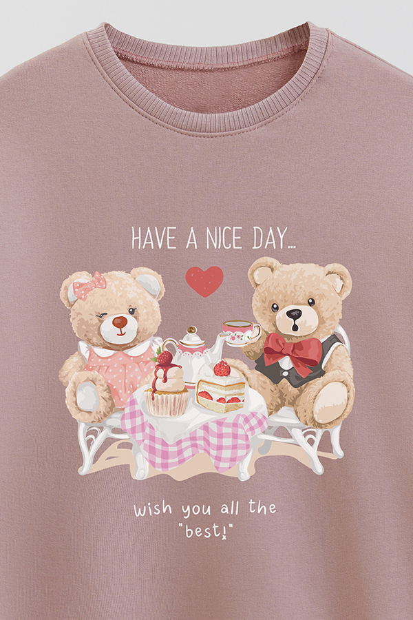 BUZO RUSTICO KIDS TEDDY HAVE A NICE DAY