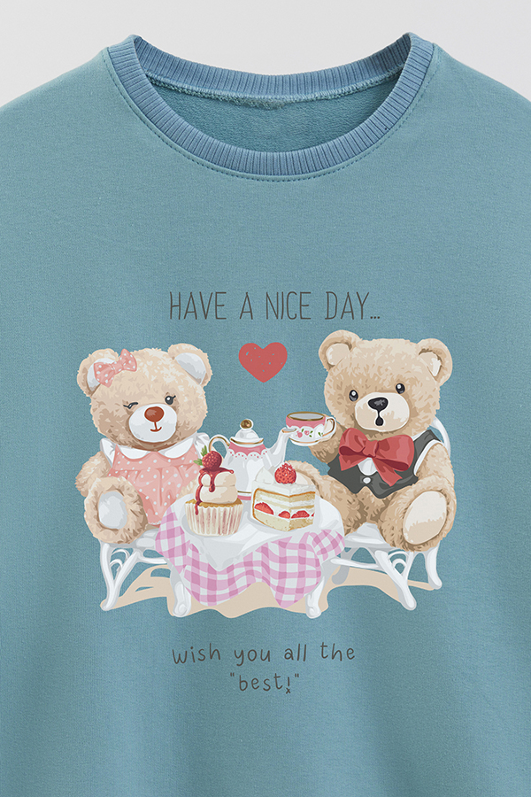 BUZO RUSTICO KIDS TEDDY HAVE A NICE DAY