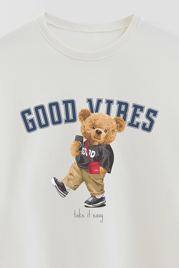 BUZO RUSTICO KIDS TEDDY GOOD VIBES